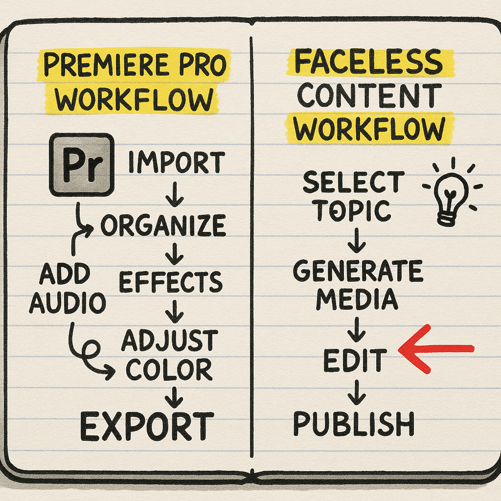Adobe Premiere Pro Alternatives for Faceless Content Creators: Why Specialized Tools Win